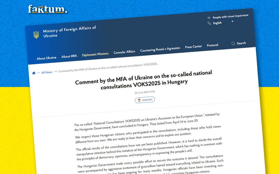 Háborús köd  – Az ukrán külügyminisztérium közleményének értékelése