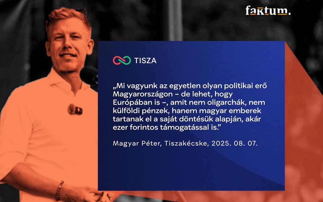 Tiszta kezek – Valóban csak a magyar emberek önkéntes befizetéseiből működik a Tisza Párt?