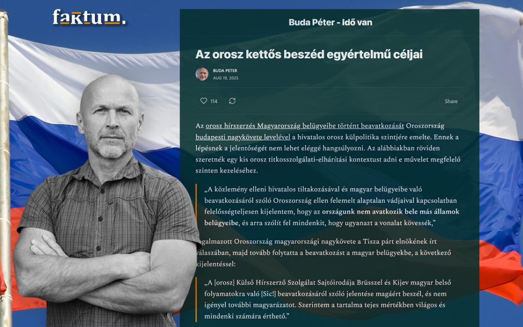 „Feketén-fehéren tény” vagy retorikai túlzás? –  Buda Péter tézisei a magyarországi orosz befolyásról