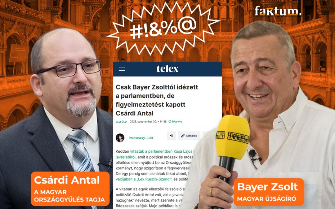 Miért kapott figyelmeztetést az Országgyűlésben Csárdi Antal?