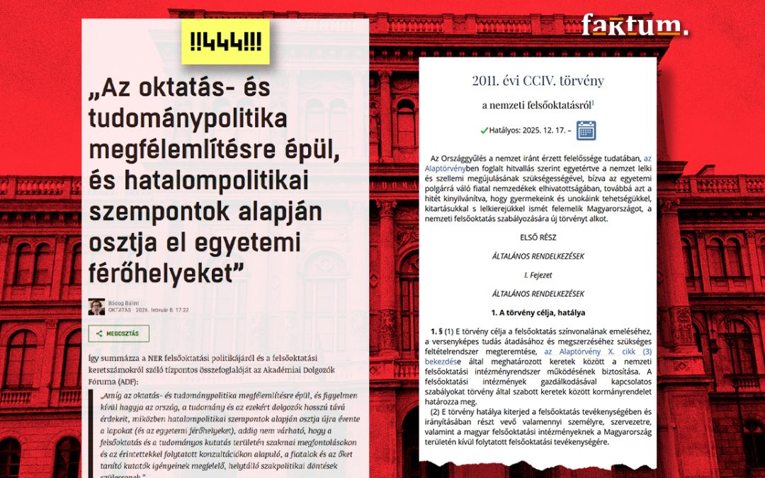 Megfélemlítés vagy szabályozott eljárás? – Hogyan dőlnek el az állami ösztöndíjas helyek